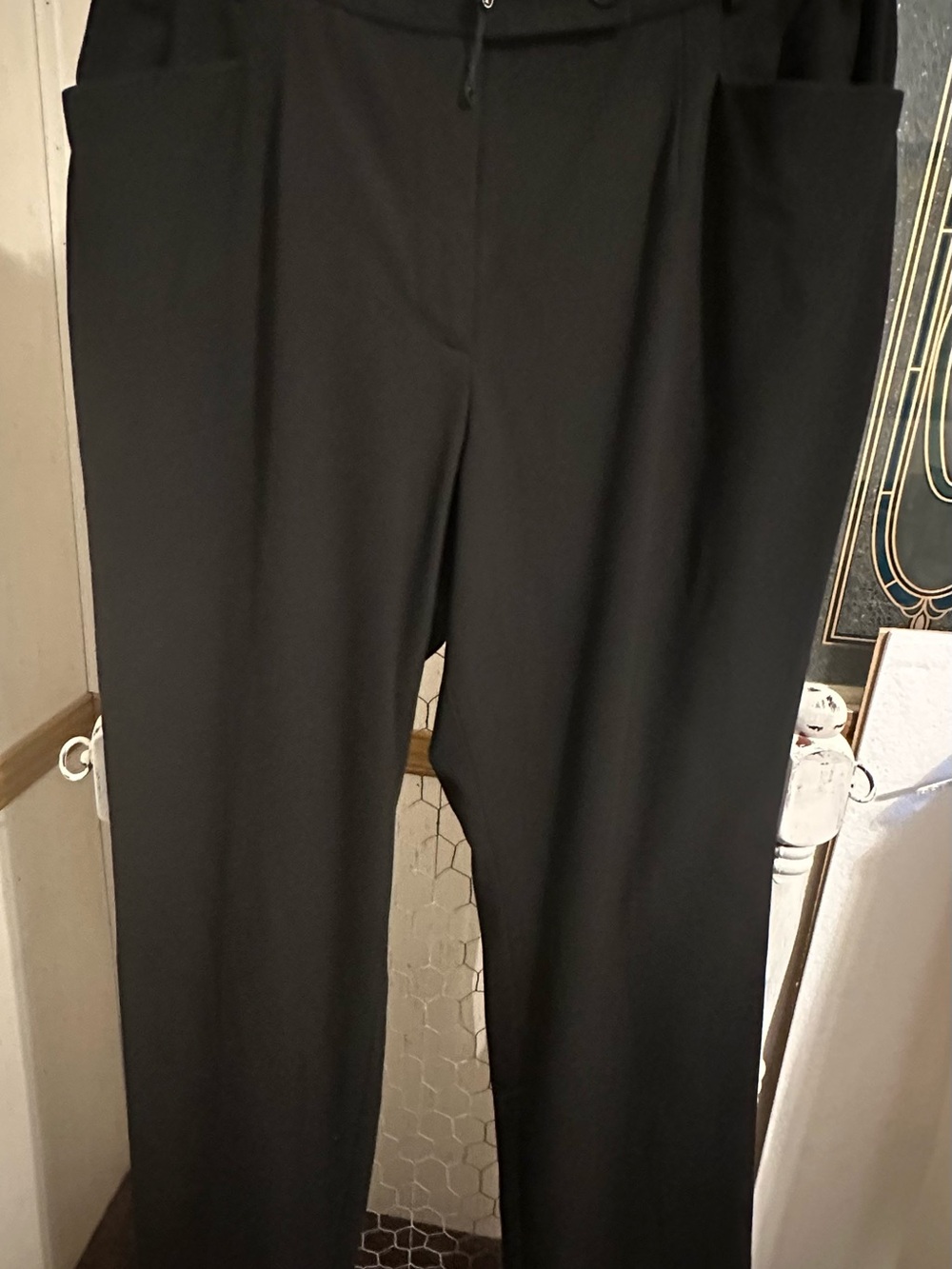 Talbots Black Straight-Leg Dress Trousers